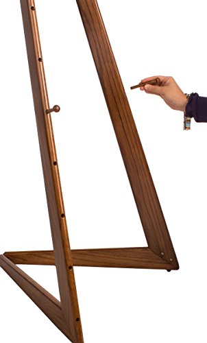 Wooden Display Easel with Height-Adjustable Pegs, Bifold Design, 65 inches Tall - Honey Wheat - color: Honey Wheat