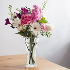 CS Crystal Vase 12-inch high, Water Ripple Design, for Flowers & Decor. Lovely Nice Shiny Piece. Perfect as a Gift, Suitable for All Occasions. - style: Water Ripple Design