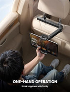 Lamicall Car Headrest Tablet Holder - [3 in 1 Extension Arm] Adjustable Tablet Car Mount for Back Seat, Gifts Road Trip Essentials for Kids, for 4.7-11" Device Like iPad Pro, Air, Mini, Galaxy, Fire - color: Black