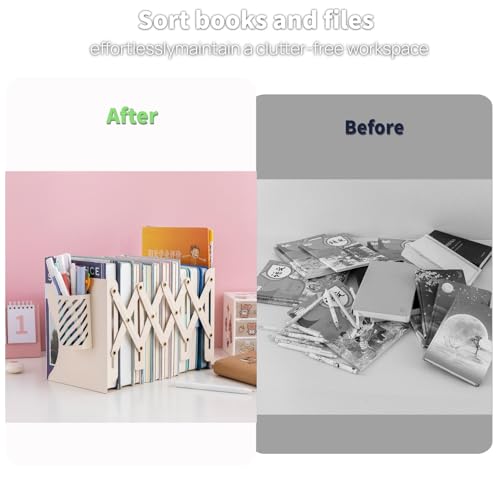 Adjustable Book Ends for Heavy Books, Metal Expandable Bookends for Shelves, Book Organizer Stopper Holder for Desk, Kids Room, Classroom, Office, Library (Beige) - color: Beige