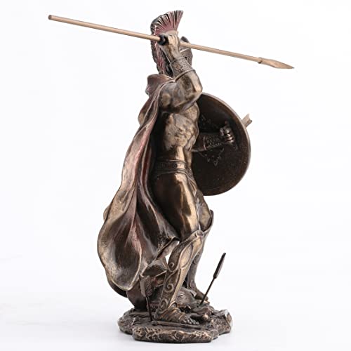 VERONESE DESIGN 8.5" Tall King Leonidas Greek Warrior of Sparta Cold Cast Bronzed Resin Sculpture Statue - size: 8.5inch