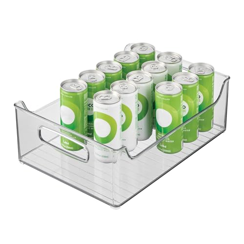 iDesign Stackable Storage Bin with Handles for Pantry or Fridge, Clear, Made in USA - style: Pack of 1