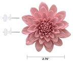 Ceramic Wall Flower Decor Artificial 3D Flower Wall Art，Handmade 3D Wall Art Hanging Sculpture， Porcelain Flower Wall Décor (Pink,Paeonia lactiflora，2.76")
