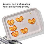 OXO Good Grips Non-Stick Pro Ceramic Coated Metal Bakeware Quarter Sheet Pan – Biscuit - color: Biscuit, size: Quarter Sheet Pan