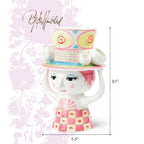 Bjørn Wiinblad Lady with Hat Vase | Hand-Painted Glazed Ceramic | Pink Yellow | 8.1 in