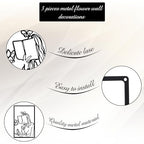 CHENGU 3 Pieces Metal Minimalist Abstract Woman Wall Art Line Drawing Wall Art Decor Single Line Female Home Hanging for Kitchen Bathroom Living Room - style: Reading Style