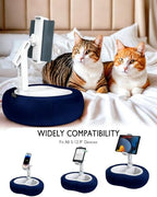 Miledi Tablet Pillow Stand, Compatible with 4.7"-12.9" Kindle, iPad, Phone/Tablet, 360° Rotating Phone Holder for Bed, Detachable Bowl, Reading and Relaxation on Bed (Blue) - color: Blue