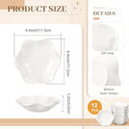 Shappy 12 Pcs Ceramic Jewelry Tray 4.5 in Ring Dish Bulk Decorative Trinket Dish for Bridal Christmas Birthdays Gifts - style: Flower