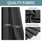 ChrisDowa Grommet Blackout Curtains for Bedroom and Living Room - 2 Panels Set Thermal Insulated Room Darkening Curtains (Dark Grey, 42 x 63 Inch) - color: Dark Grey, size: 42"W x 63"L (Pack of 2)