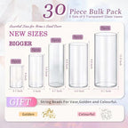 30pcs 11.8Inch Large Size Glass Vase Cylinder for Centerpieces Small Flower Glass Clear Home Decor Centerpiece Table Flower Vase Decorations for Wedding＆Holiday 6,7.9,10,10,11.8Inch Tall - size: 30Pack-6+7.9+10+10+11.8Inches