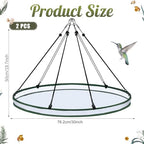 FoldTier 2 Pieces 30 Inch Universal Wild Bird Seed Catcher Hanging Hoop Platform Bird Seed Catcher Tray for Hummingbird Feeders Bee Feeder Outdoor Garden Accessories