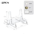 2-Pack Clear Acrylic Display Stands, 2.36-Inch Small Plate Stand for Picture Frames, Plates, Game Cards, Books, Collectibles, and More - size: 2.36IN-2 Pack