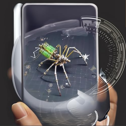 Mechanical Metal DIY 3D Insect Brass Puzzle Model Kits Puzzle for Adults, Steampunk Electric Mechanical, Assembly DIY Gift Craft Hobby for Men for Family and Friends(Gatling Spider) - style: Gatling Spider