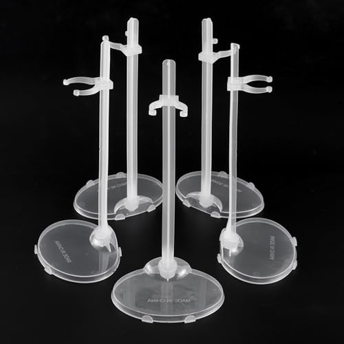 E-TING Transparent Dolls Holder Stand Support for 9inches-12inches Dolls - Pack of 10