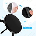 Sumind 3 Pcs Acrylic Small Ball Stand Holder Sport Ball Display Rack Baseball Display Stand with 3 Pieces Non-slip Rubber Pads for Baseball Golf Softball Tennis Spheres, Black - color: Black