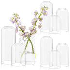 Glass Bud Vases Set of 9 - Clear Flower Vases for Centerpieces, Small Glass Vase Modern Bud Vase for Wedding Party Dining Table Centerpieces, Living Room Decorative, Home Decor - size: 9 Pcs