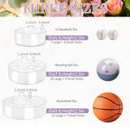 3 Pack Clear Acrylic Flower Vase Centerpiece Round 6/8/10 Inch, Wedding Circular Wide Low Floral Vases with Holes for Dinning Table Home Birthday Party Flower Arrangement