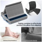 KDD Tablet Pillow Stand, Multi-Angle Viewing Ipad Holder for Lap, Bed and Desk, Foldable Soft Pad Dock with Stylus Mount Compatible with Ipad Pro 12.9, 10.5, 11, Air, Mini, Phones, Books, E-Reader - color: Grey