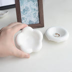 White Cloud Shape Ring Dish Jewelry Tray Organizer, Ceramic Accent Tray for Vanity, Small Decorative Trinket Dish - size: Cloud