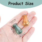 Andibro 2Pcs Cat Whisker Vase, Mini Vases for Flowers Miniature Vase Small Glass Vases Cat Whisker Holder Cat Memorial Gifts for Dog Or Cat Hair Keepsake Micro Landscape DIY Ornament (Green + Yellow)