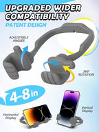 Stocking Stuffers for Teens Boys Girls Cell Phone Stand: Upgrade Adjustable Thumbs Up Lazy Phone Holder for Desk Fun Birthday Gifts for Grandma Adults Husband from Wife (Grey, 1) - color: Grey