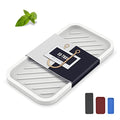 EG-SIPRO Silicone Sponge Holder, Large 10" Kitchen Sink Organizer Tray, Sponge Caddy, Dish Soap Holder, Scrubber, Soap Dispenser, Scouring Pad - color: C-wh, size: 10x5.1inch