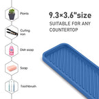EG-SIPRO Silicone Sponge Holder, Kitchen Sink Organizer Tray, Sponge Caddy Dish Soap Holder, Scrubber, Soap Dispenser, Scouring Pad - color: E-bu, size: 9.3x3.6inch