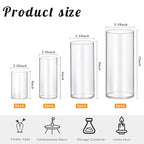 24 Pack Thick Glass Cylinder Vases 4,6,9,12 Inch Tall Clear Flower Vase Hurricane Floating Candle Holder for Table Centerpiece Wedding Home Decor - size: 24 Pack (4,6,9,12 Inch )