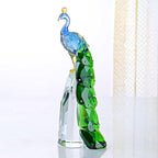 Crystal Peacock Figurine Handmade Art Animal Home Decor Statue Home Decoration
