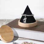 Single Bracelet Holder,Jewelry Displays for Selling Photograph,Bamboo Base Bangle Stand (Black) - color: Black