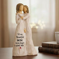 NAN ZAI NAN FANG Mother Daughter Figurine Gifts for Mom from Daughter 5.5" Resin Sculpted Hand-Painted Figure Birthday Mothers Day Thanksgiving for Moms Mother-in-Law - style: Mother and Daughter Embracing