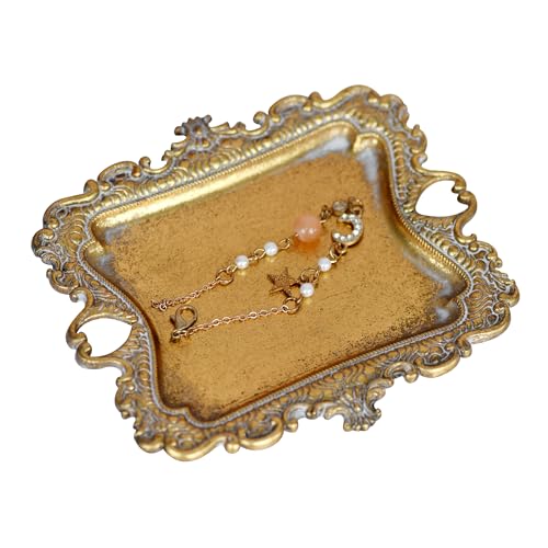 Ring Holder Jewelry Dish, Gold Trinket Tray for Rings,Wedding Gift for Women