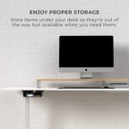 HumanCentric Under Desk Storage Shelf, Drawer Organizer for Office, Workstations, Tables, Sit Stand Desks, Gaming Setups, Mountable Storage Tray, Cable Management, Screw or Stick On with VHB Tape