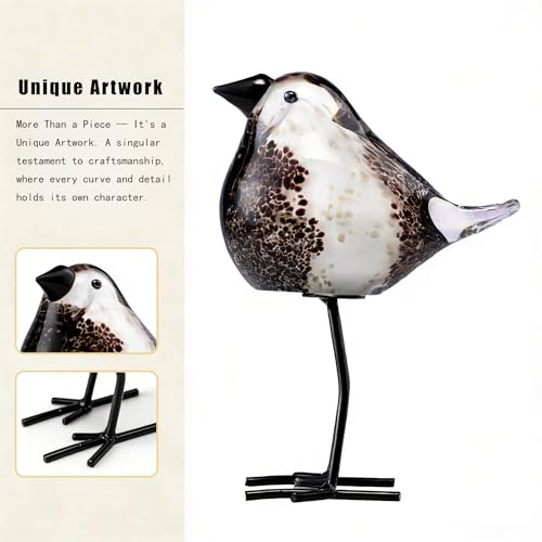 Glass Bird Figurines Art Collectible Ornaments Statue Figurines Modern Handmade Sculpture Home Decor - color: Bd-4