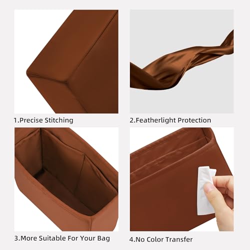 DGAZ Silk Purse Organizer Insert For LV Sac Plat Mini/BB/Medium bag，Silky Smooth Bag Organizer，Luxury Handbag & Tote Shaper(Gold,Medium) - color: Gold, size: Medium