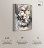 Art Remedy Glass Vase Flowers Canvas Luxury Floral Art, Silver Frame, 16" x 24" - color: Silver Frame, size: 25"L x 17"W