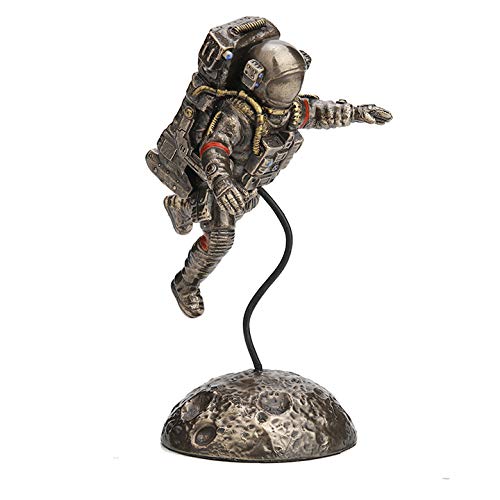 Veronese Design 6 1/8 Inch Zero G Astronaut Moon Landing Resin Statue Bronze Finish