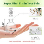 Hewory Mini Bud Vases for Centerpieces: 28pcs Small Glass Vase Bulk - Clear Tiny Vases for Wedding Baby Shower Birthday Party Events Table Decor