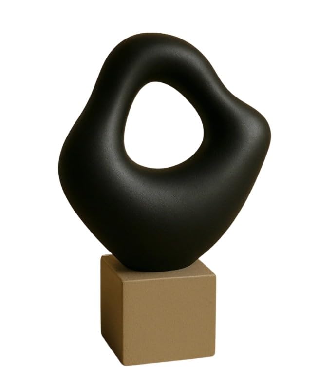 Modern Home Decor, Decorative Abstract Sculpture, Hand Painted Statue Decor, Modern Sculpture for Office Decor, Minimalist Statue, Modern Stoneware Statue (Object-6) - color: Object-6