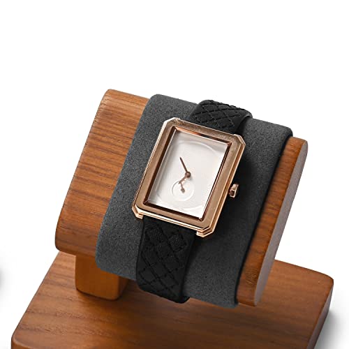 Solid Wood Single Watch Display Stand for Men Jewelry Watch Showcase Stand Display (Gray) - color: Gray