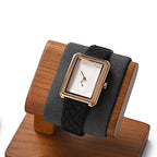 Solid Wood Single Watch Display Stand for Men Jewelry Watch Showcase Stand Display (Gray) - color: Gray