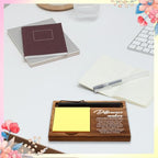 FOUGSTA Appreciation Gift for Women, Inspirational Office Decor With Wooden Notepad Pen Holder and Quotes, 16.5 x 12 x 1.5 cm, XXN6 - style: Difference maker