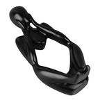 Abstract Thinker Statue | Synthetic Home Accent for Living Room/Office Desk/Bookshelf | Hollow Design Art Sculpture Collectible Present (Black Focus) - style: Black Focus