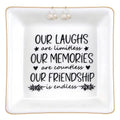 Our Friendship Is Endless Jewelry Dish Tray Ceramic Trinket Dish For Women Retirement Gift For Woman Willow Tree Friendship Graduation Gifts For Her - style: Our friendship is endless