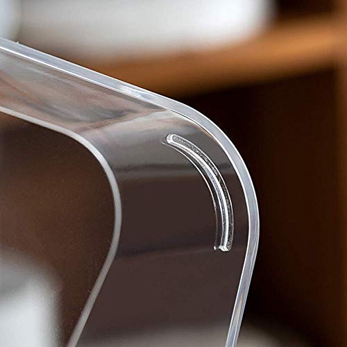 SUNFICON Makeup Tray Holder Organizer Cosmetic Display Case Tabletop Desktop Vanity Countertop Bathroom Wall Cabinet Medicine Storage Box 9 Dividers 2 Removable for Womens Ladies Girls Crystal Clear - color: Clear