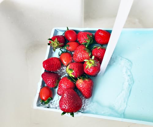 Blue Small Serving Tray (9.5 x 7 inch), Countertop Organizer for Bathtub Bathroom Vanity Items, Serving Accessory, Coffee, Drinks, Tea, Party, Spa, Perfume and Display Use. - color: Blue-1 Tray, size: 9.5" x 7" x 0.8"