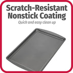 GoodCook Everday Nonstick Carbon Steel 17 x 11-Inch Baking Sheet Set, 2 Pack – Medium Sized Cooking Pans, Bakeware Set, Cookie Sheets for Baking, Oven Pan Set - size: 11" x 17" (2-Piece Set)