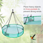 2Pcs Bird Seed Catcher for Outdoor Feeders, Bird Feeder Trays to Catch Seed, Upgraded Version Can Prevent Strong Winds. (20 inches) - style: 20 inches