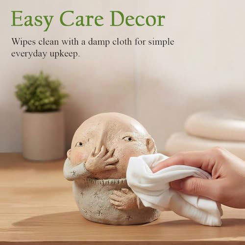 Art & Artifact Boy Holding Nose, Bathroom Statue Funny Boys Decor Shelf Sitters, 5" High - size: 6 Inch x 5 Inch x 5 Inch