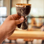 Vintage Chalice Medieval Goblet | 1x Solid Brass Red Wine Glass Cups of Royal King Arthur - Renaissance, Birthday Gifts Christmas Wedding Anniversary Novelty Ceremonial Drinkware (Duke Goblet) - style: Duke Goblet